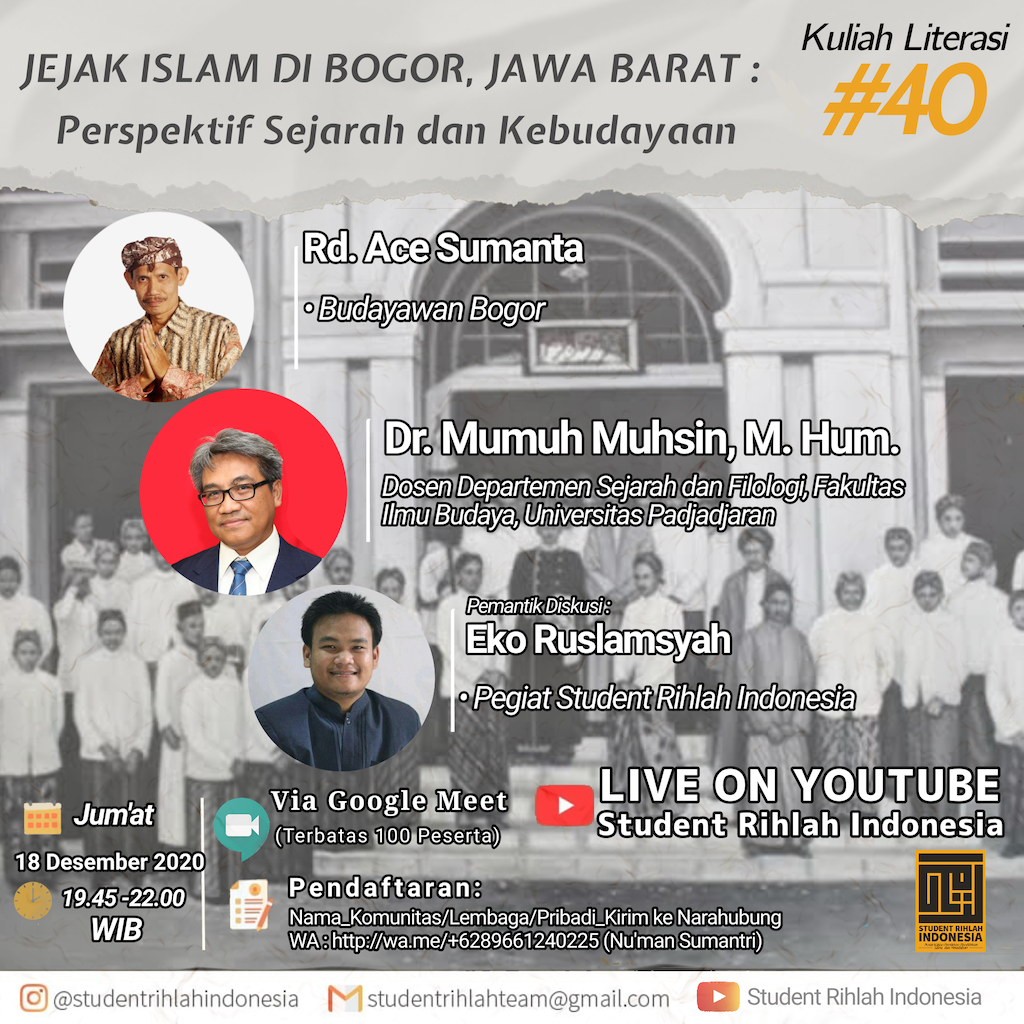 Tingkatkan Budaya Literasi Sejarah Islam, Student Rihlah Indonesia Gelar Webinar Ke-40 